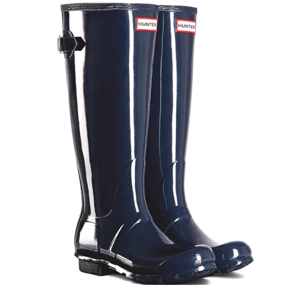 Women's Original Tall Gloss Rain Boots navy 9
